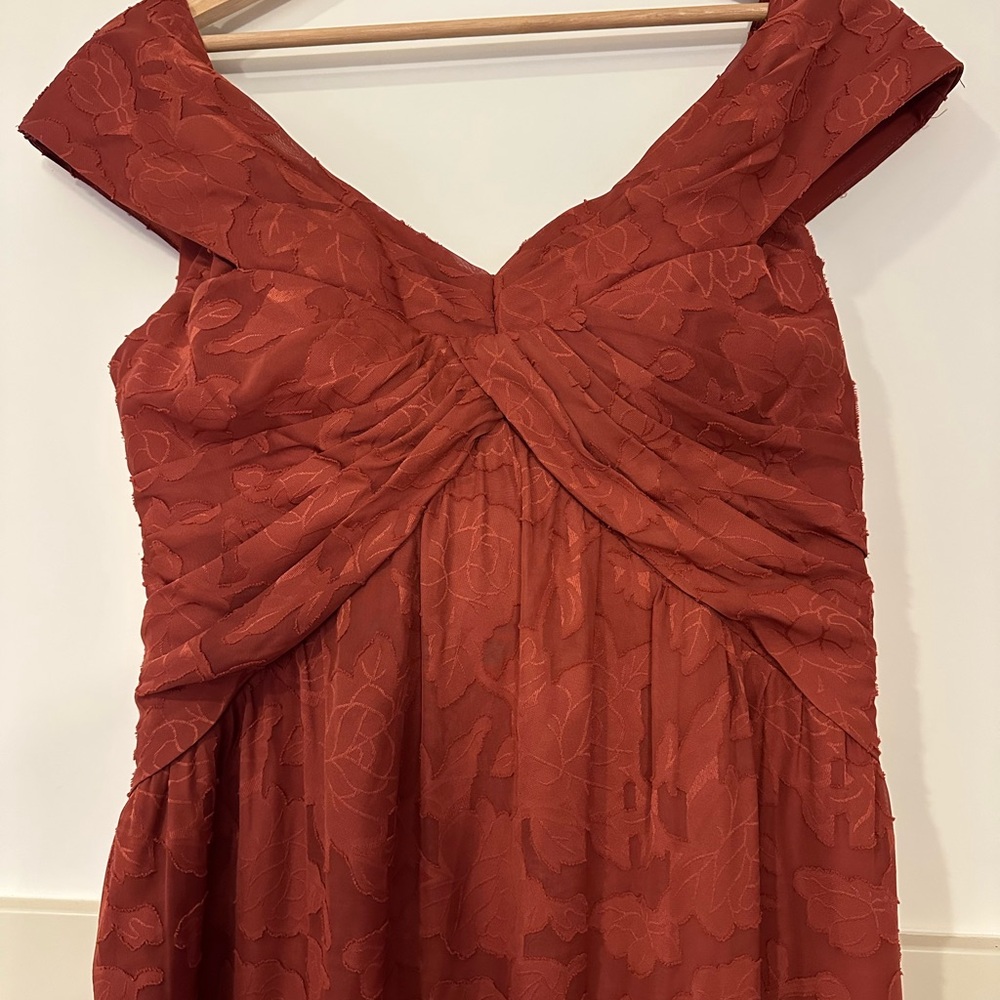 Azazie Rust Maxi Dress - Picture 2 of 9